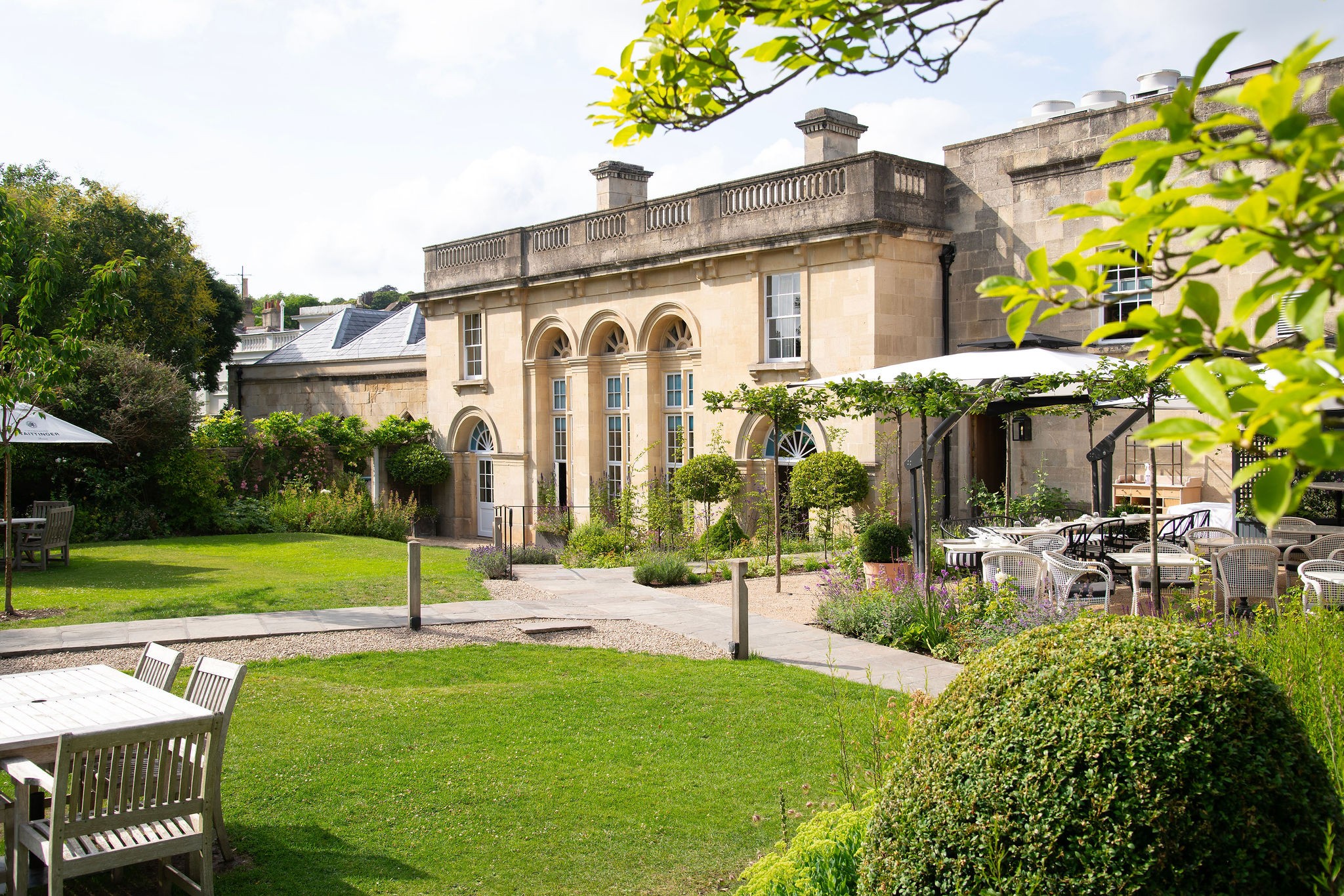 The Bath House and the lawn, The Royal Crescent Hotel & Spa