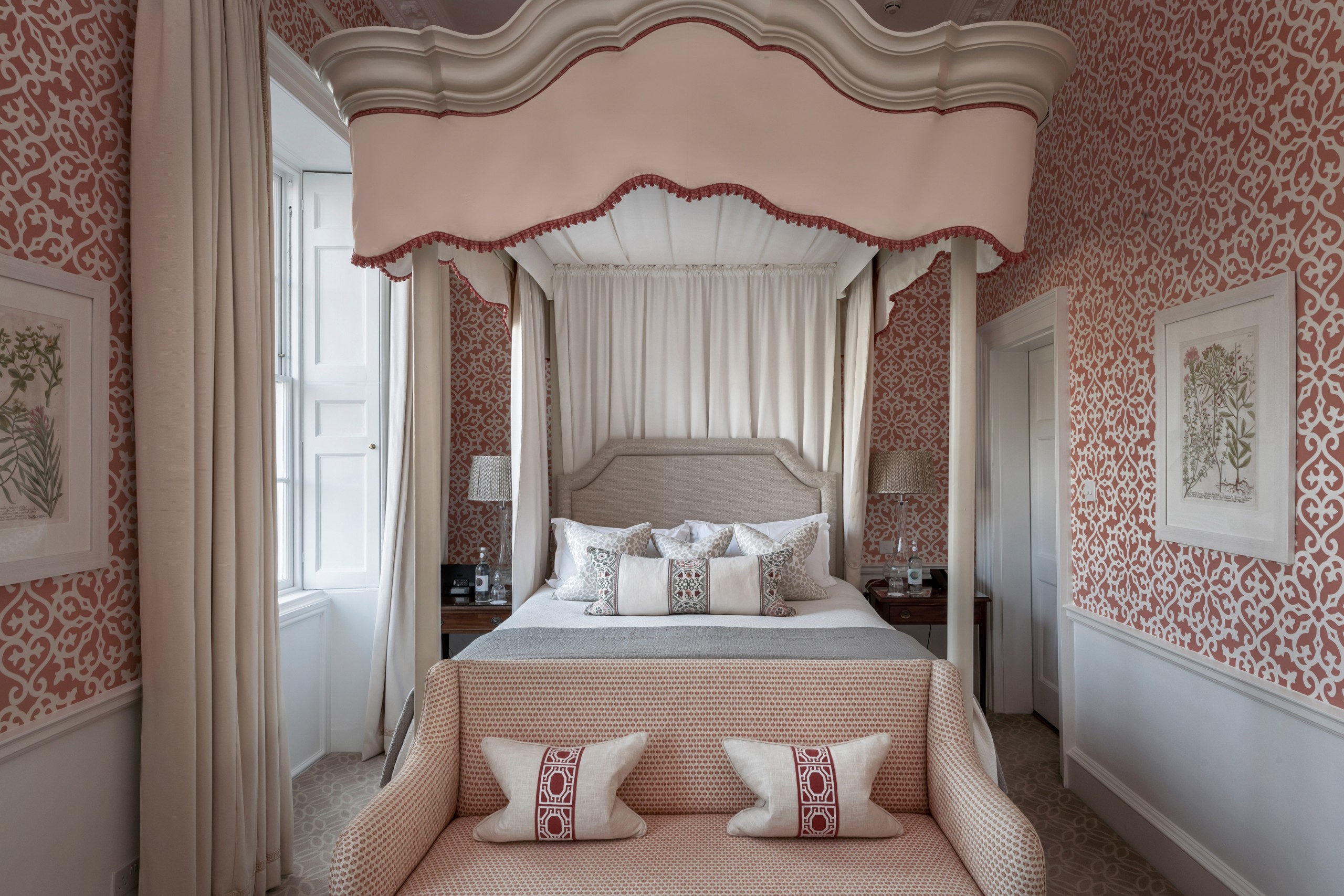 The bedroom of the Sir Percy Blakeney master suite, The Royal Crescent Hotel & Spa