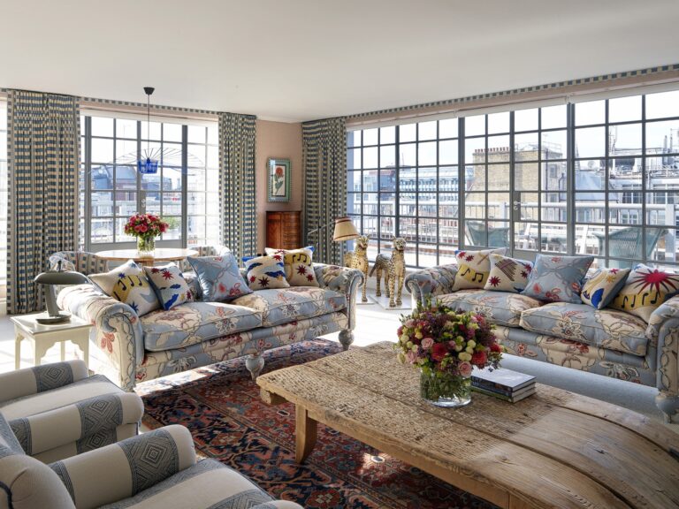 Seating in the one bedroom Terrace Suite, The Soho Hotel