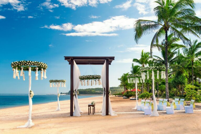 A beach wedding on the sand, The St. Regis Bali Resort
