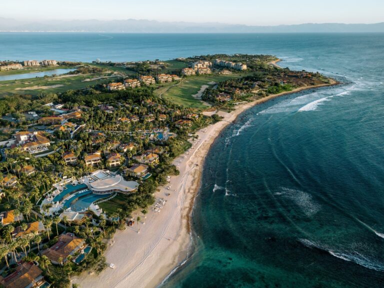 Aerial view of the peninsula and its beaches, The St. Regis Punta Mita Resort