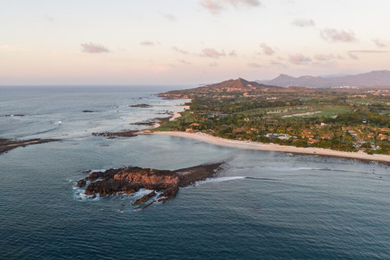 The resort beachfront and the coastline from above, The St. Regis Punta Mita Resort