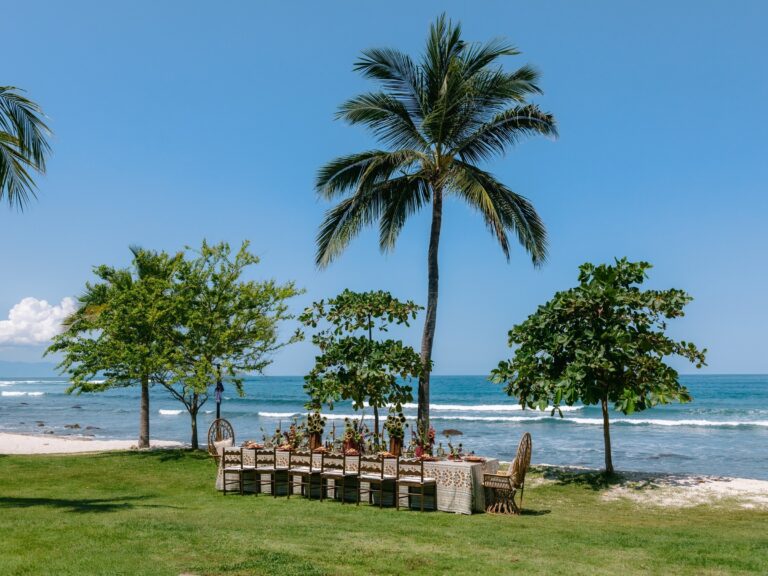 A long table on the lawn above the sea, The St. Regis Punta Mita Resort