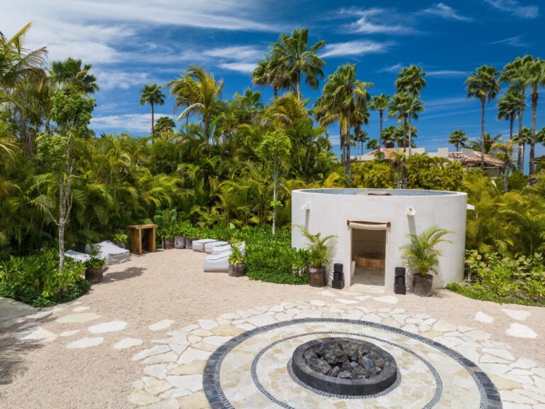 A temazcal building in the spa gardens, The St. Regis Punta Mita Resort