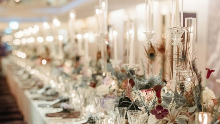 A Midnight Supper table in the Long Gallery, The St. Regis Venice