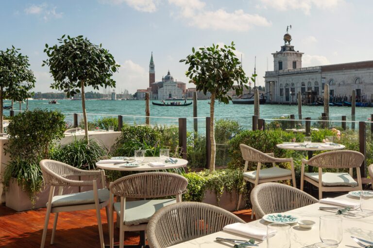 Gio's waterside terrace facing San Giorgio, The St. Regis Venice