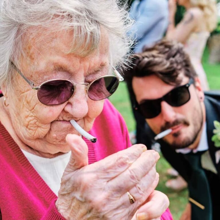 A grandmother's cigarette, and a groomsman's, The Studio Without Walls