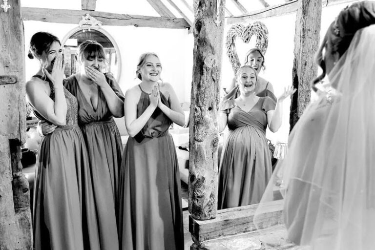 The bridesmaids, seeing the dress for the first time, The Studio Without Walls