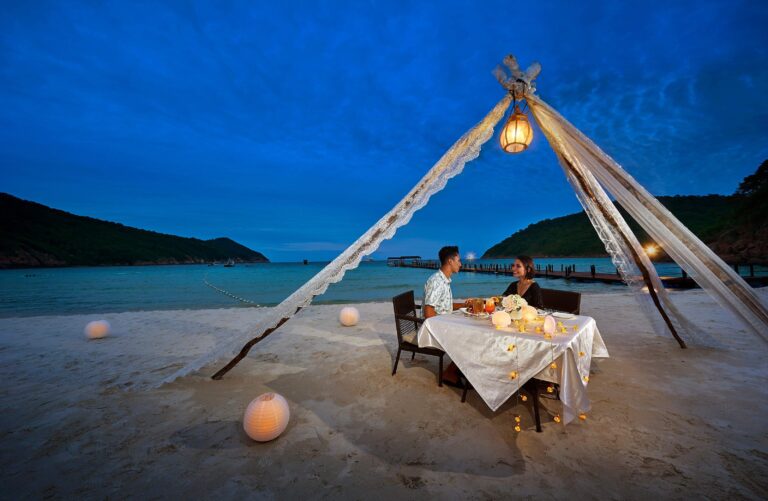 Candlelit dinner for two on the beach, The Taaras Beach and Spa Resort