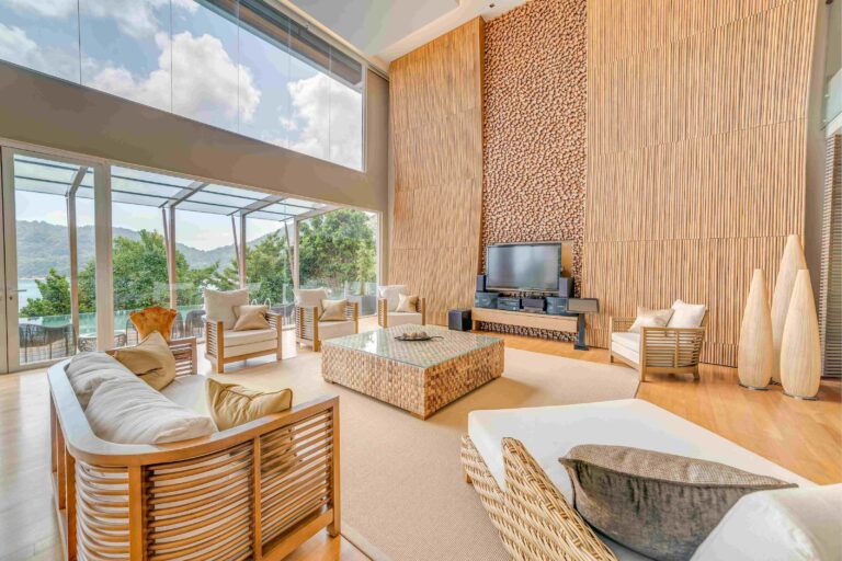 The Taaras Villa living hall and window view, The Taaras Beach and Spa Resort