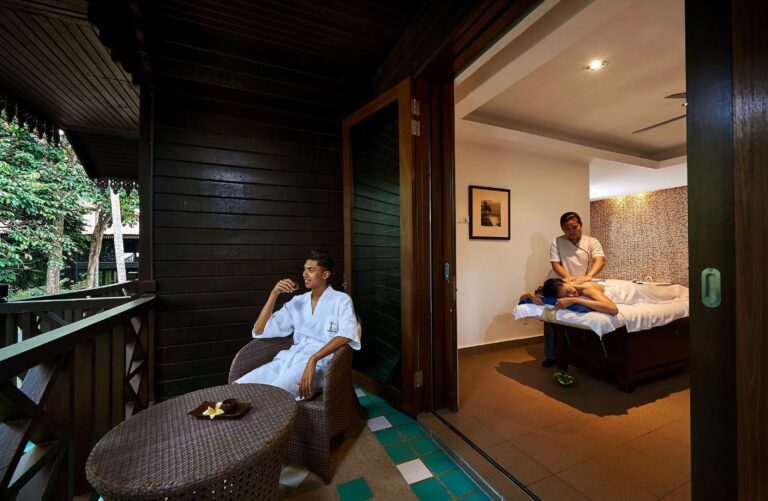 Taaras Spa couple's treatment room with balcony, The Taaras Beach and Spa Resort