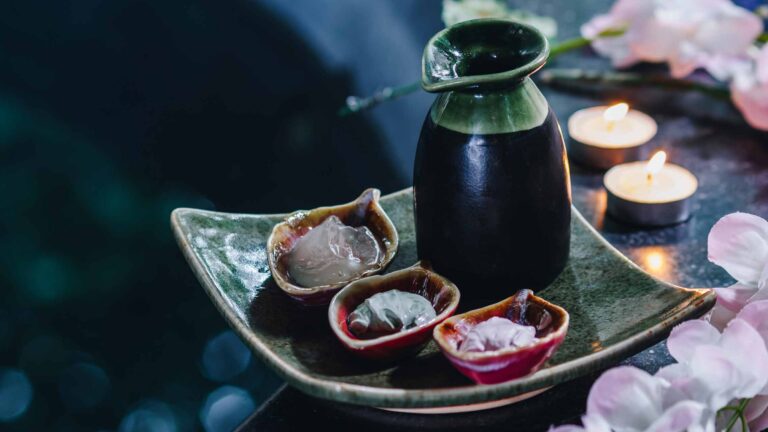 Spa treatment tray with candles and flowers, The Treasure Resort Koh Madsum - Samui