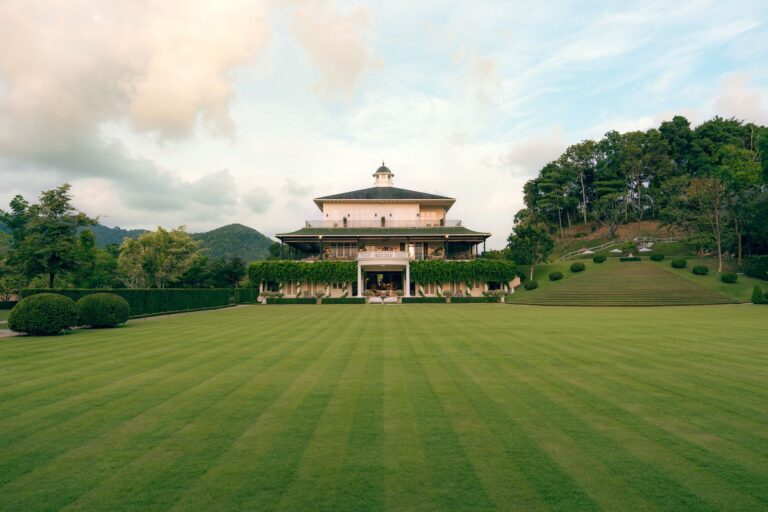 The mansion seen across the Grand Lawn, The Vanderbilt Estate