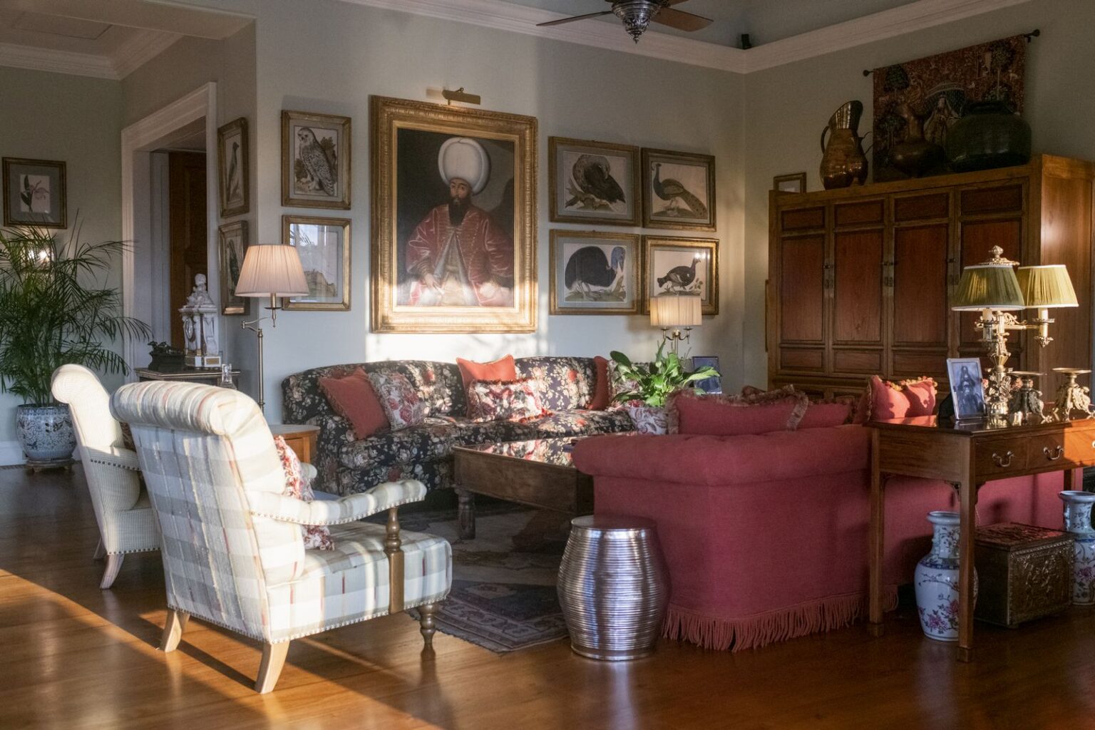 The Drawing Room with antiques and paintings