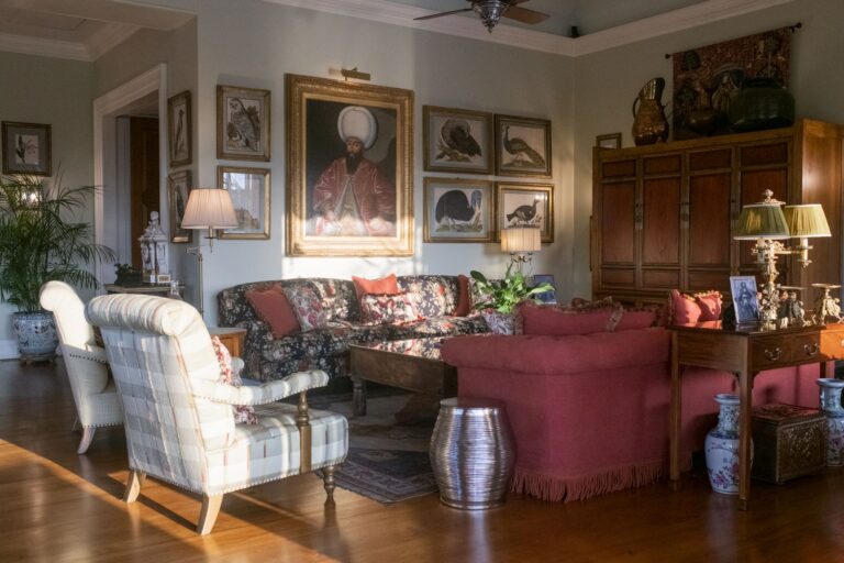 The Drawing Room with antiques and paintings, The Vanderbilt Estate