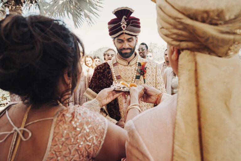 A wedding ritual during an Indian ceremony, The Wedding Atelier