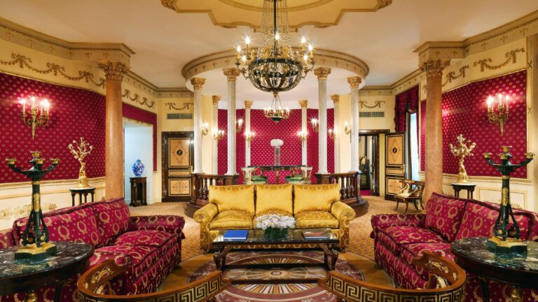 The Imperial Suite Living Room, The Westin Excelsior Rome