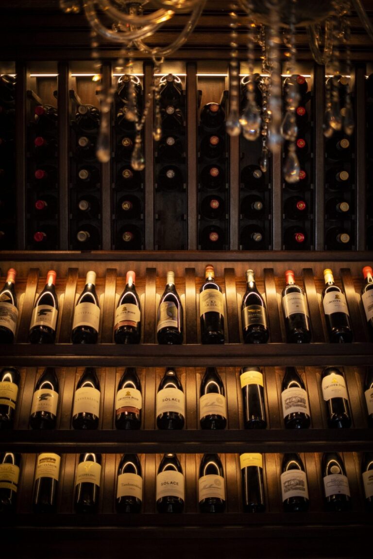 Wine cellar wall, Tintswalo Lodges