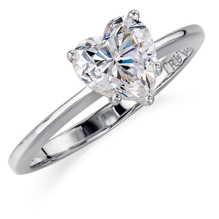 1.25 Carat Heart Solitaire Ring in the Tru-Diamonds range, Tru-Diamonds™