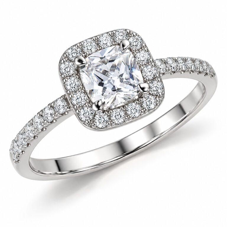 2 Carat East-West Cushion Ring in the Tru-Diamonds range, Tru-Diamonds™