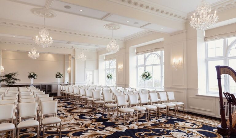 Ceremony seating in the Ailsa Craig Suite, Trump Turnberry