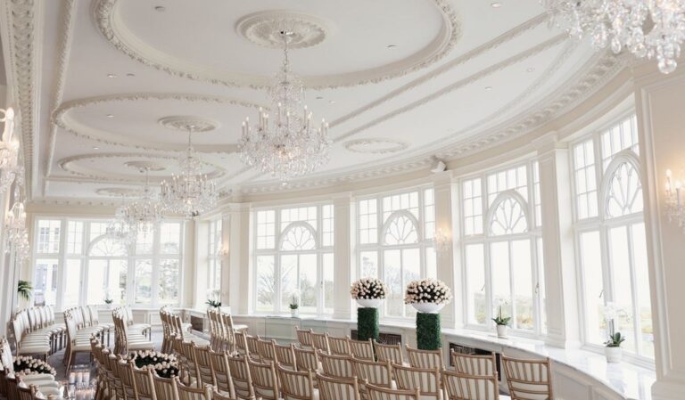Ceremony seating in the Crystal Room, Trump Turnberry