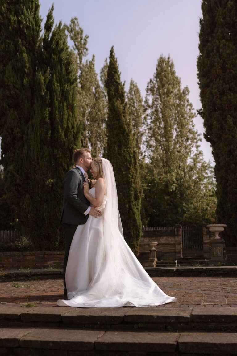 Wedding Day Portraits in the Rose Garden, Tudor Barn Eltham