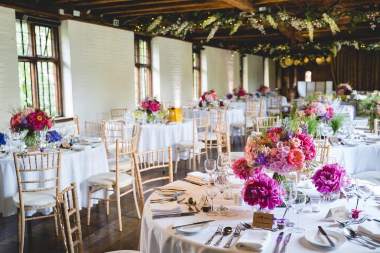 The Barn set for a wedding reception, Tudor Barn Eltham