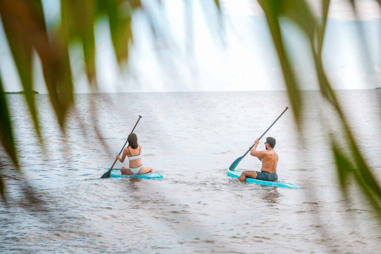 Paddle boarding on the Caribbean Sea, Umaya Resort and Adventures