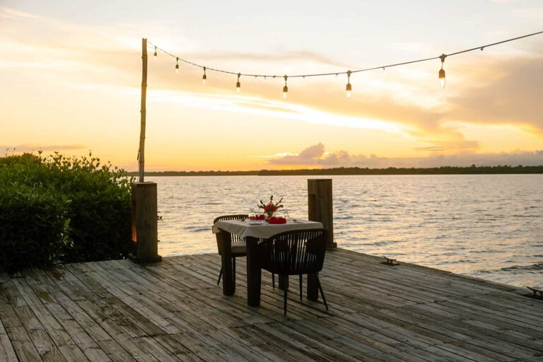 Beachfront and lagoon settings