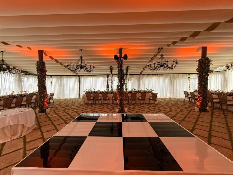UMX Crew: A marquee set up with a lit dance floor