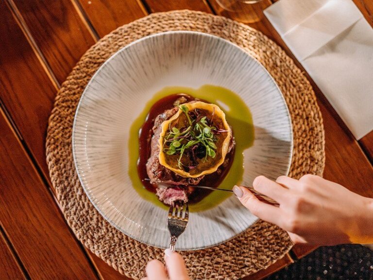 A dish served at The Guru restaurant, Urla Sahne