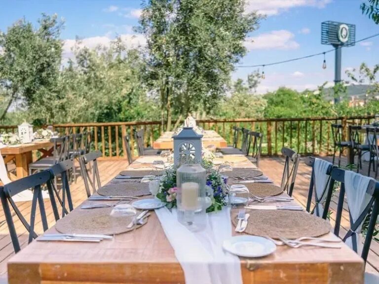 A table with a lantern on the terrace, Urla Sahne