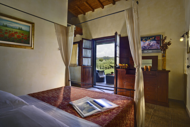 A bedroom opening onto the garden, Valle del Marta
