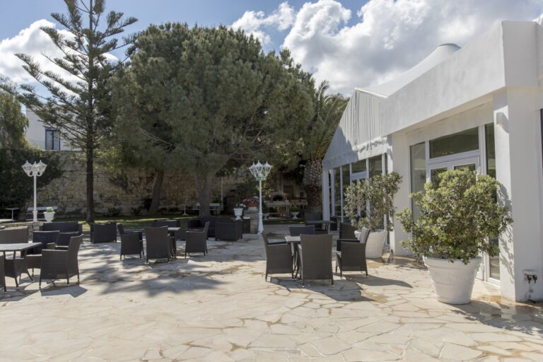 The courtyard beside the marquee, Villa Arrigo