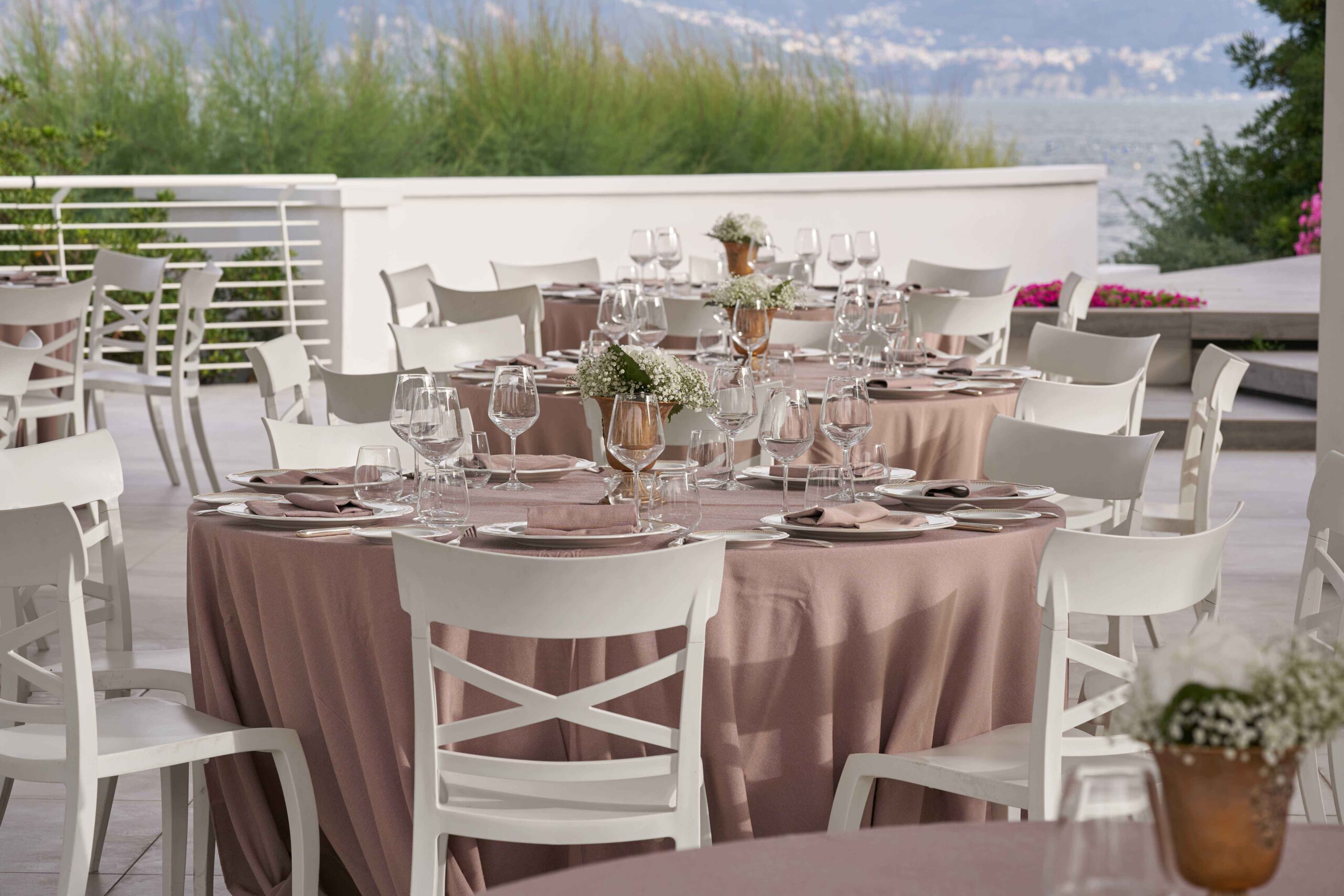 Terrace Dining with Vesuvius and the Sea, Villa Balke