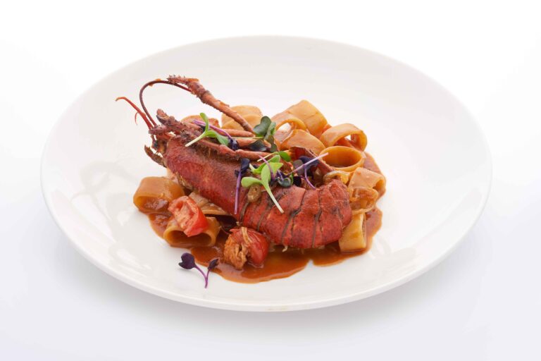 Grilled Seafood with Paccheri, Villa Balke