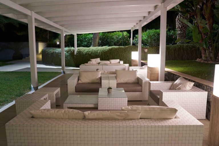 The Pool Terrace at Night, Villa Balke