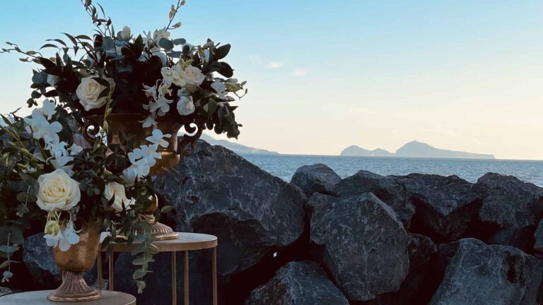 Floral Arrangement on the Lava-Rock Shore, Villa Balke