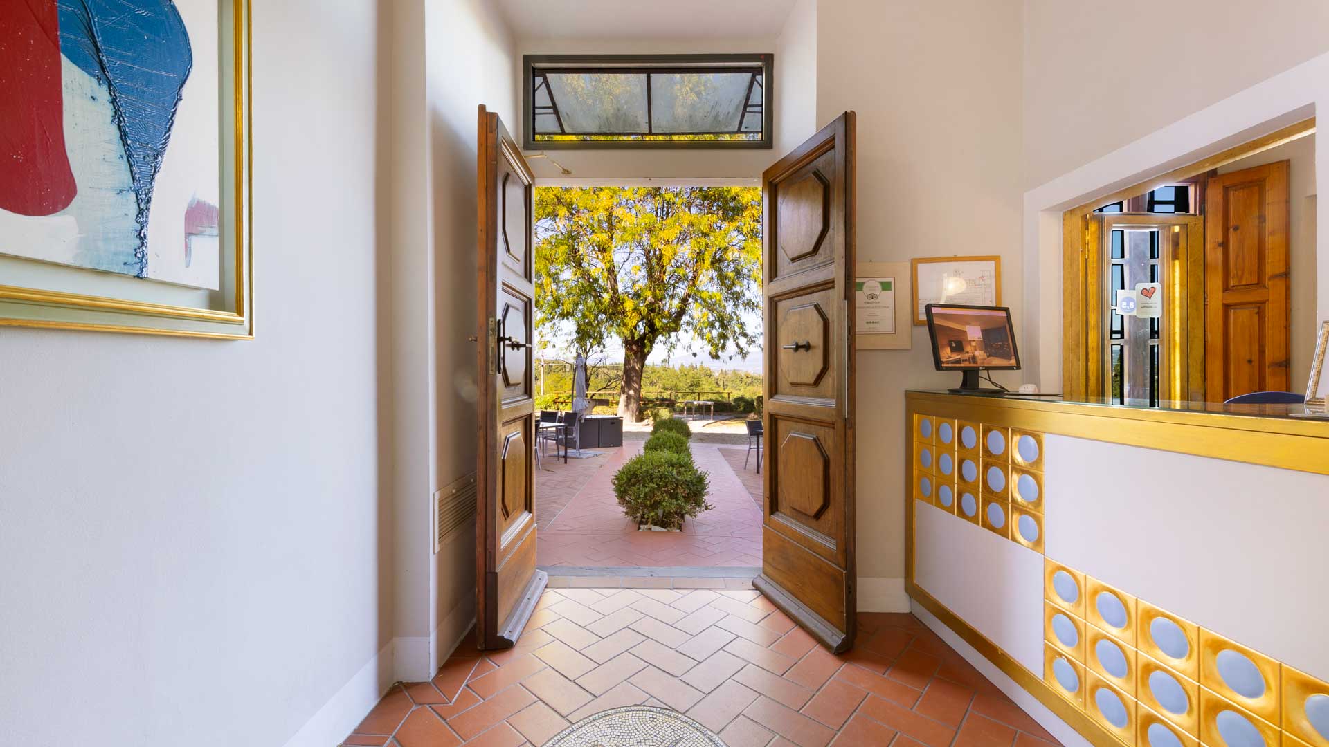 The entrance hall opening onto the garden, Villa Castiglione