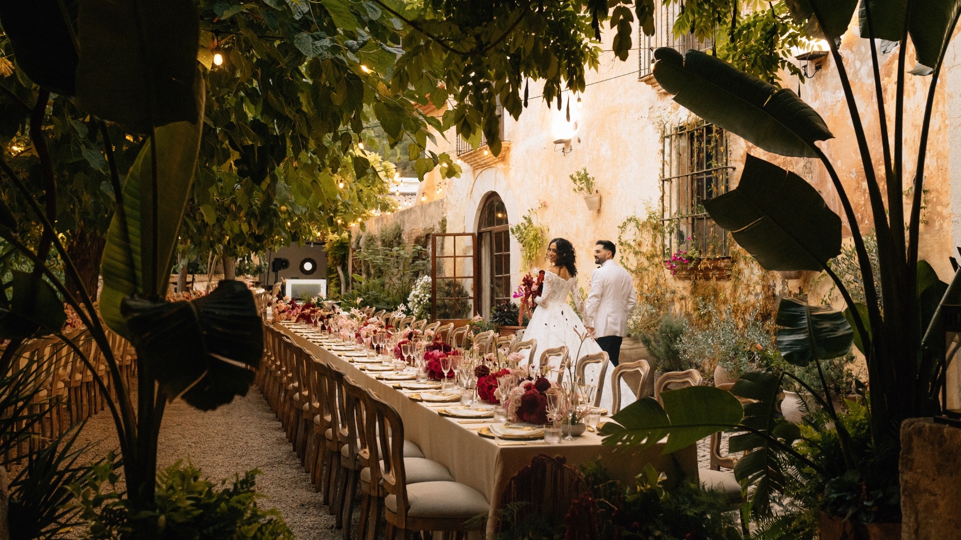 A Courtyard Wedding Banquet, Villa Catalina