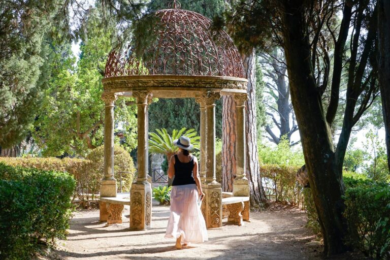 Garden gazebo among the trees, Villa Cimbrone