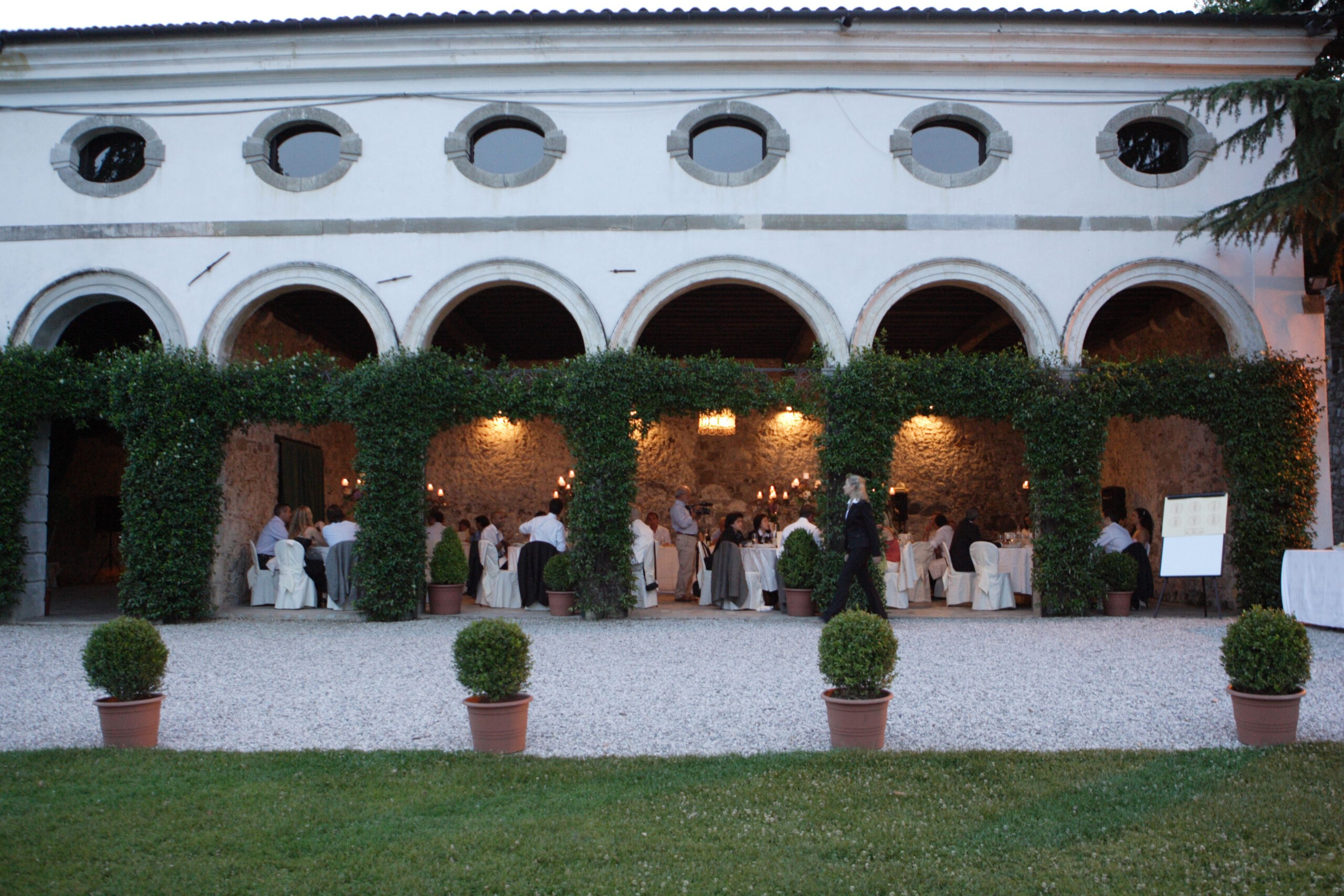 The Barchessa at Dusk, Villa Gallici Deciani