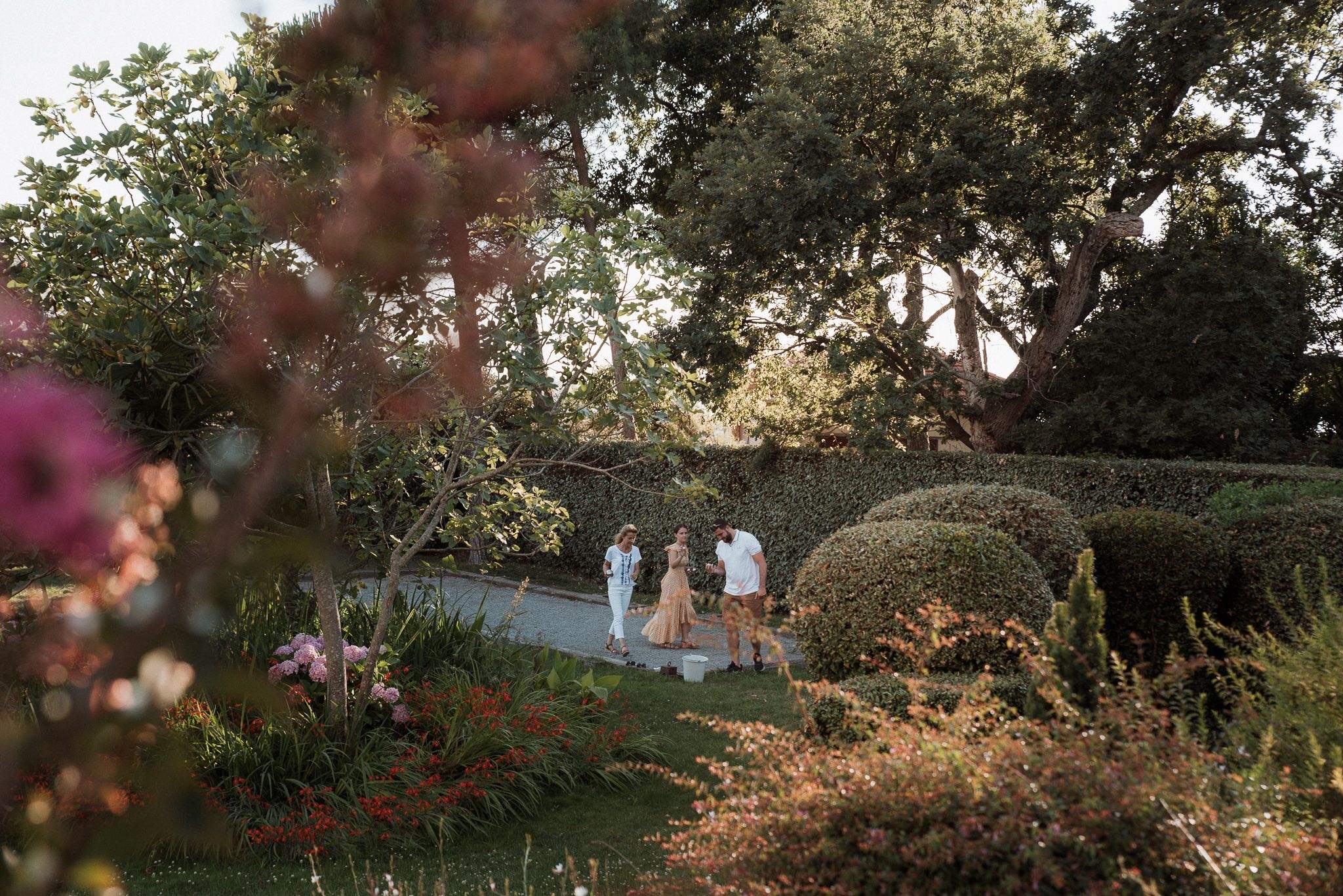 Garden path beneath the trees, Villa la Tosca