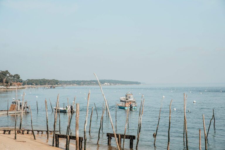 Oyster-farming piers on the Arcachon Bay, Villa la Tosca