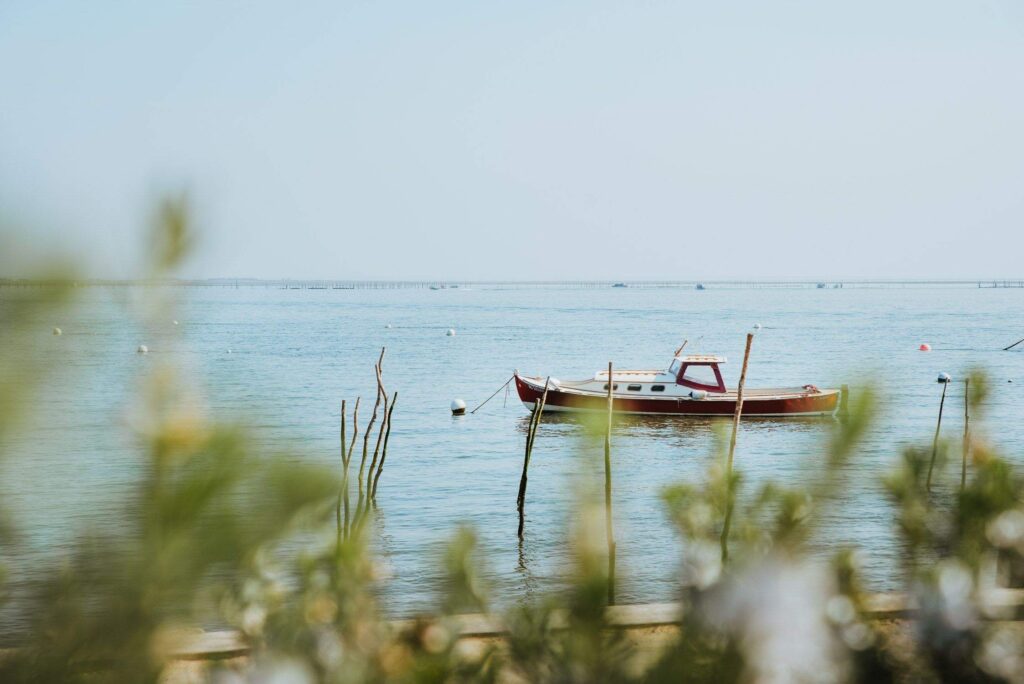 A traditional boat on the bay, Villa la Tosca