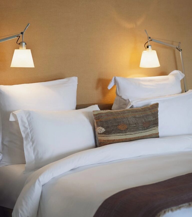 Bed linen detail, Villa Maçakızı Bodrum