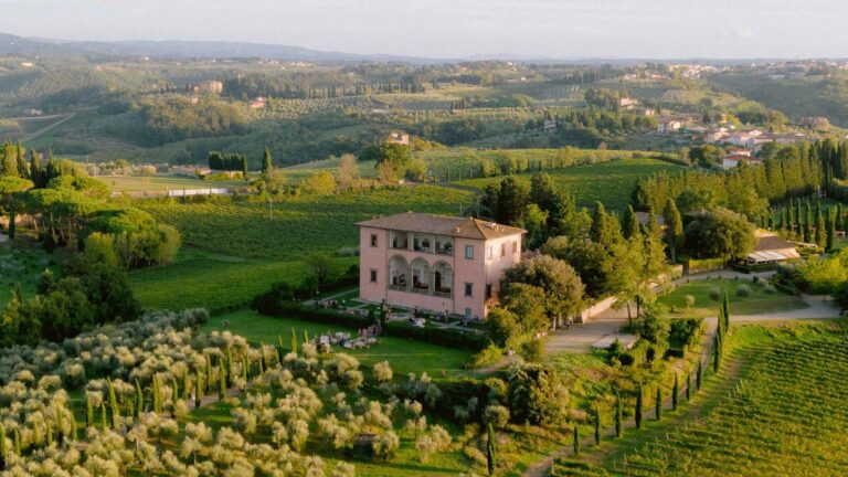 The villa in the Chianti landscape, Villa Mangiacane