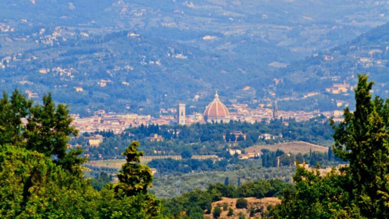 Florence and the Duomo seen from the estate, Villa Mangiacane