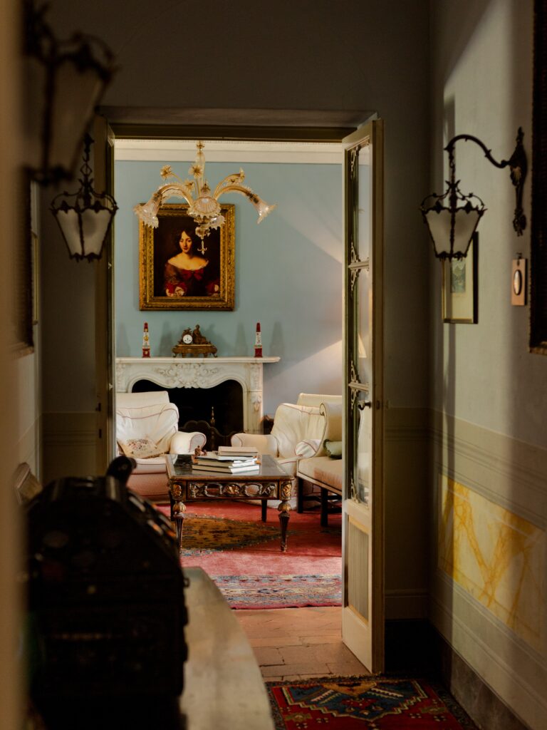 A doorway into the villa interior, Villa Michaela